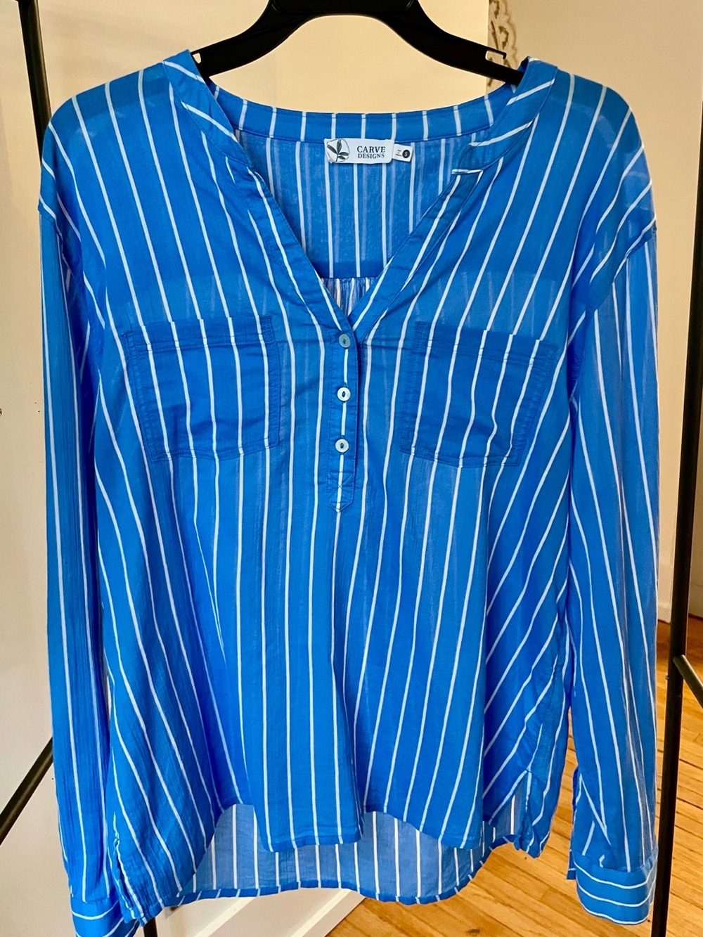Carve Designs Gauze Button-Up Top
